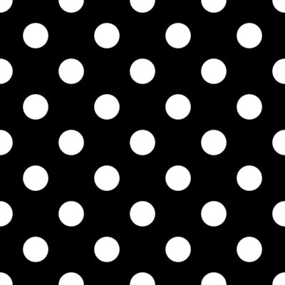 Papier peint à motif  Motif noir et blanc avec des pois traditionnels