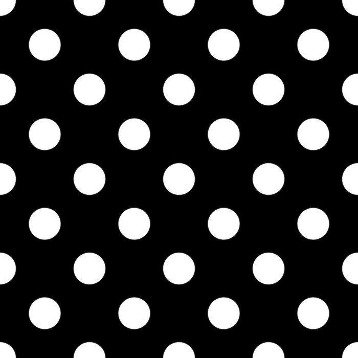 Sticker  Motif noir et blanc avec des pois traditionnels