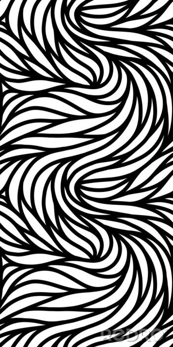 Sticker  Motif ondulé noir et blanc