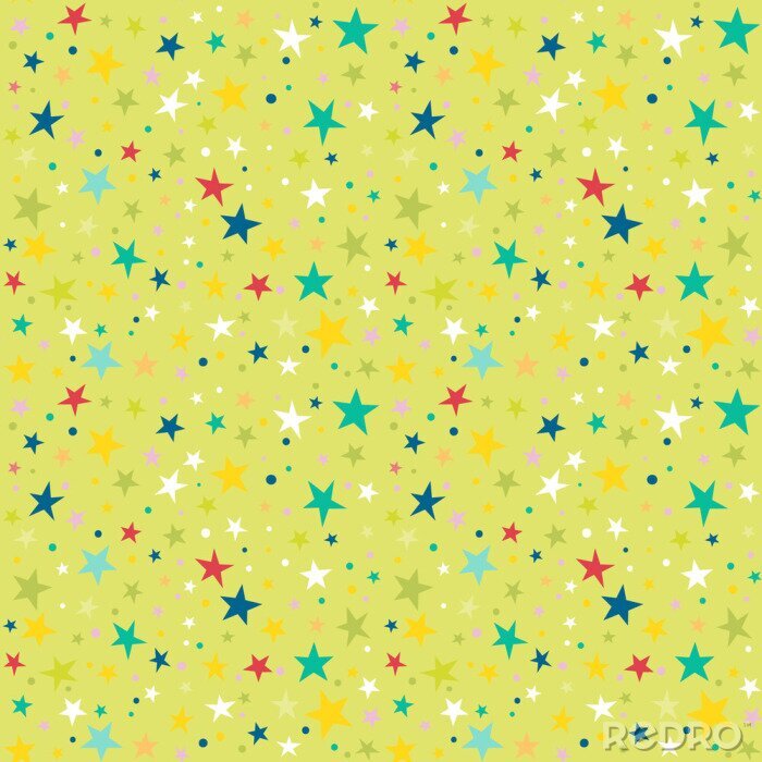 Sticker  Motif répété sans couture avec des étoiles