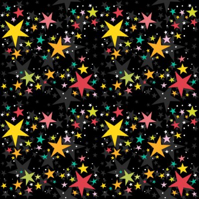Sticker  Motif répété sans couture avec des étoiles