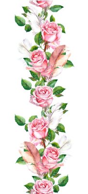 Sticker  Motif shabby chic avec des roses