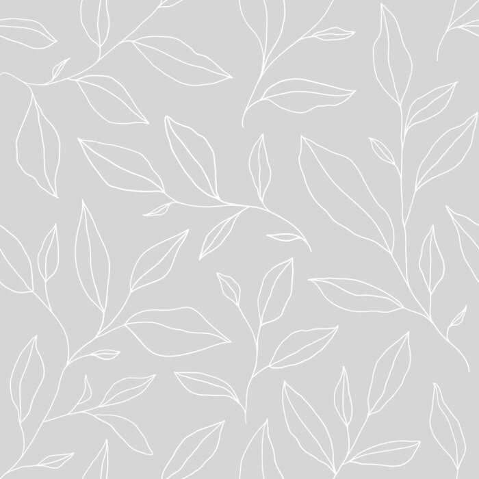 Sticker  Motif végétal minimaliste gris