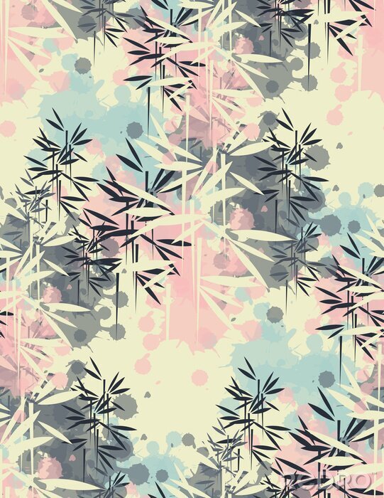 Sticker  Motifs de bambou naturels abstraits