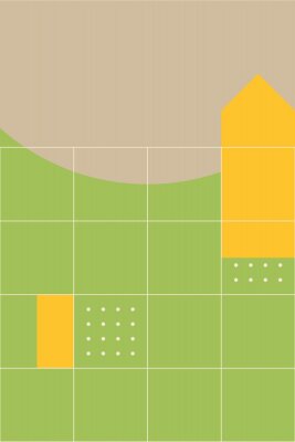 Sticker  Motifs géométriques en trois couleurs