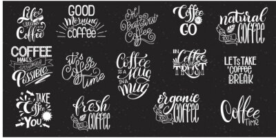 Sticker  Mots et phrases liés au café