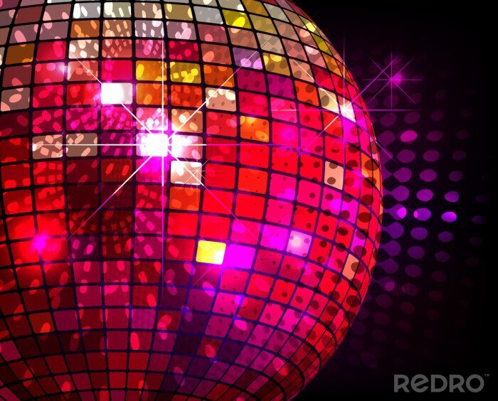 Sticker  Musique de danse et boule disco