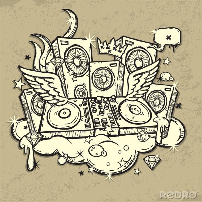 Sticker  Musique et console