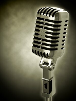 Musique et un microphone gris