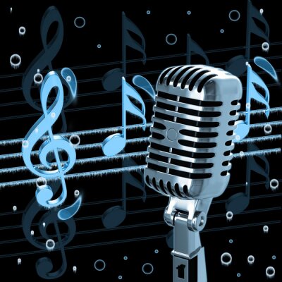 Musique vintage avec un microphone