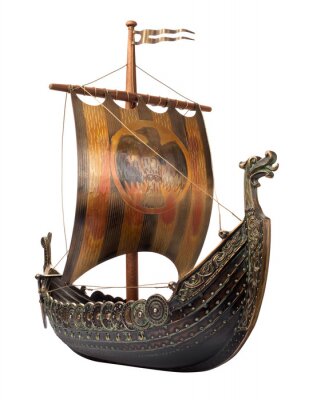 Sticker  Navire drakkar viking à tête de dragon