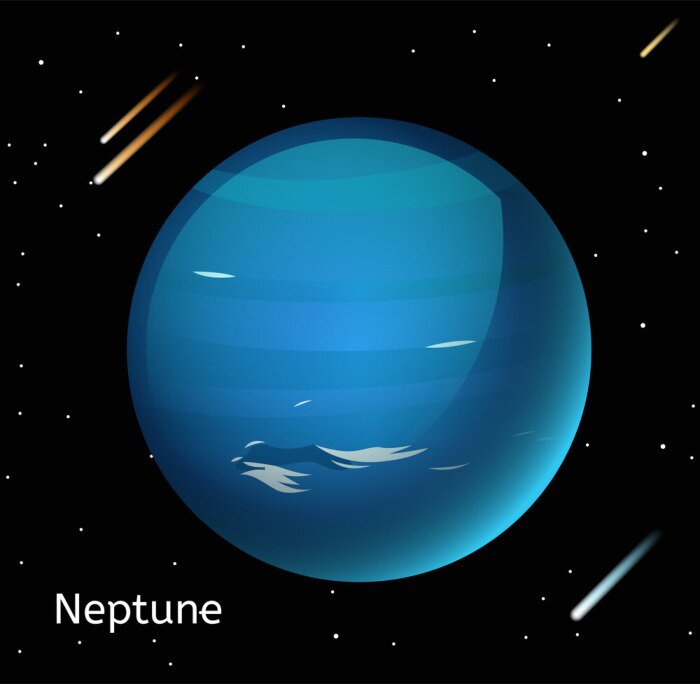 Sticker  Neptune planète 3d illustration vectorielle
