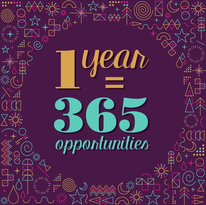 Sticker  New year inspiration quote poster design