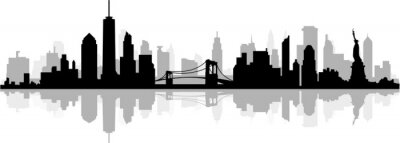 Sticker  New York City Skyline SIlhouette