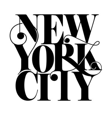 Sticker  New York City text design