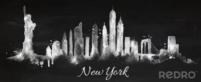 Sticker  New York Manhattan la nuit