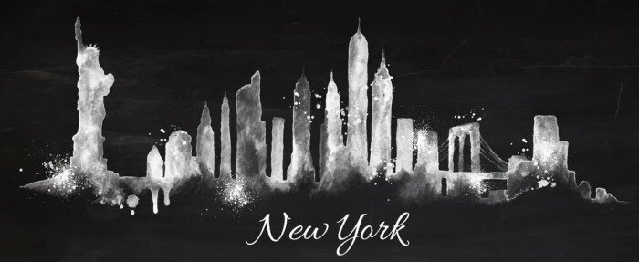 Sticker  New York Manhattan la nuit