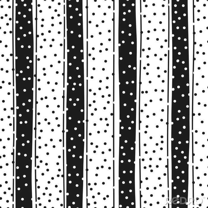 Sticker  Noir, blanc, seamless, fond, rayures, cercles