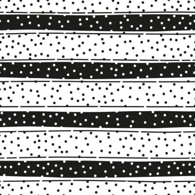 Sticker  Noir, blanc, seamless, fond, rayures, cercles