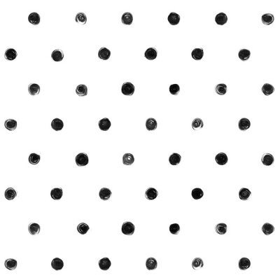 Sticker  Noir et blanc Polka Dot Motif continu tache de peinture abstraite