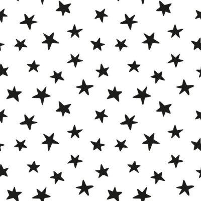 Sticker  Noir, étoiles, seamless, modèle