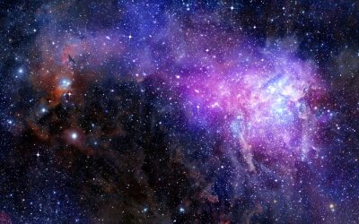 Nuage de gaz violet dans la galaxie
