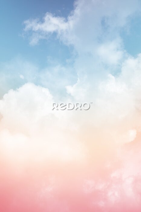 Sticker  Nuages aux couleurs pastel