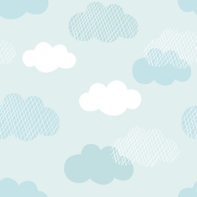 Sticker  Nuages de style scandinave