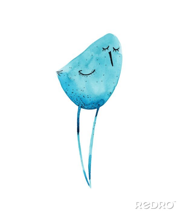 Sticker  Oiseau minimaliste avec de longues pattes