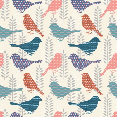 Papier peint à motif  Oiseaux, seamless
