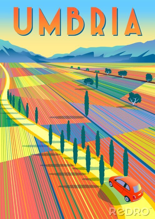 Sticker  Ombrie, sœur de la Toscane