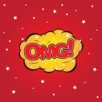 Sticker  OMG de bulle, format vectoriel