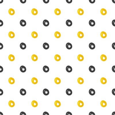 Sticker  Or, noir, pois, seamless, modèle, fond.
