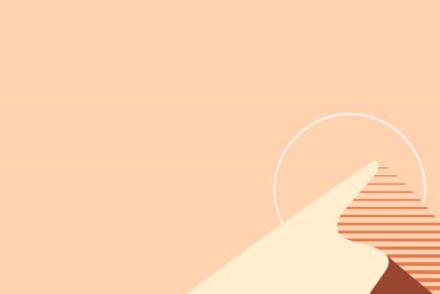 Sticker  Orange sunset mountain background aesthetic