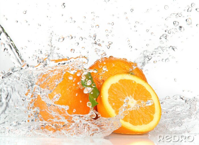Sticker  Oranges baignant dans l'eau