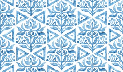 Sticker  Ornement aquarelle de style marocain