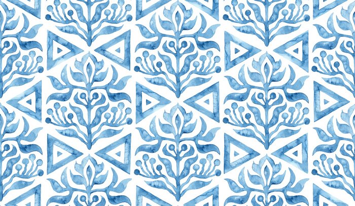 Sticker  Ornement aquarelle de style marocain