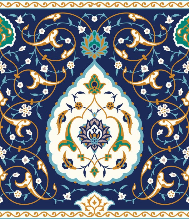 Sticker  Ornement coloré dans le style arabe