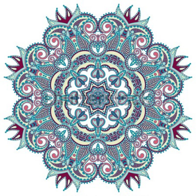 Sticker  Ornement de cercle, dentelle ronde ornementale