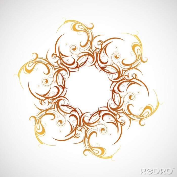 Sticker  Ornement flammes circulaires modernes