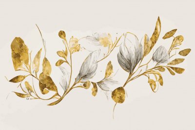 Sticker  Ornement floral élégant