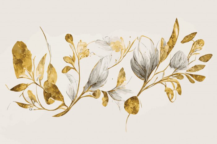 Sticker  Ornement floral élégant