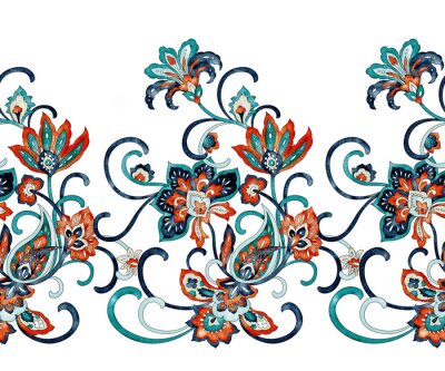 Sticker  Ornement floral exotique