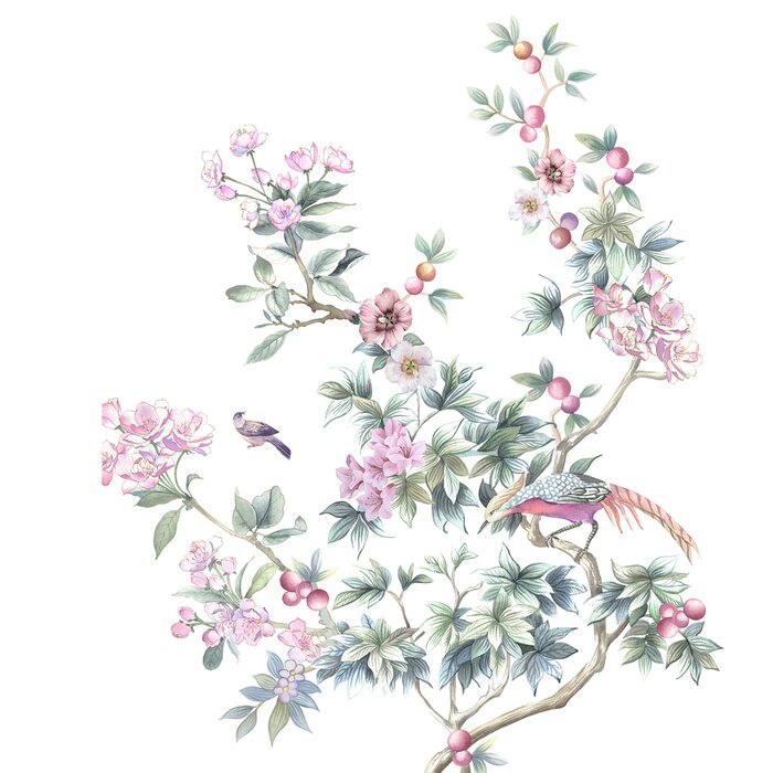 Sticker  Ornement végétal de style chinoiserie