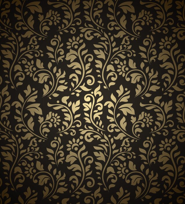 Sticker  Ornements de fleurs tourbillonnantes vintage