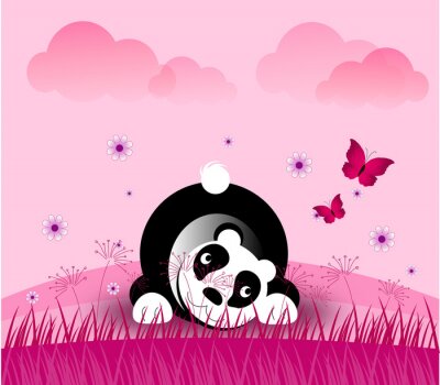 Ours panda romantique