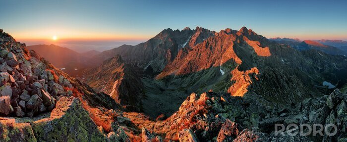 Sticker  Panorama automne paysage de montagne