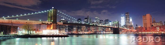 Sticker  Panorama d'une métropole de nuit