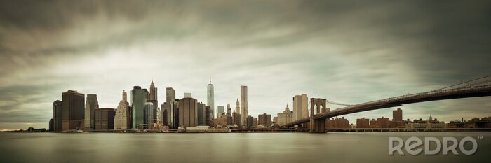 Sticker  Panorama de ville aux tonalités de gris