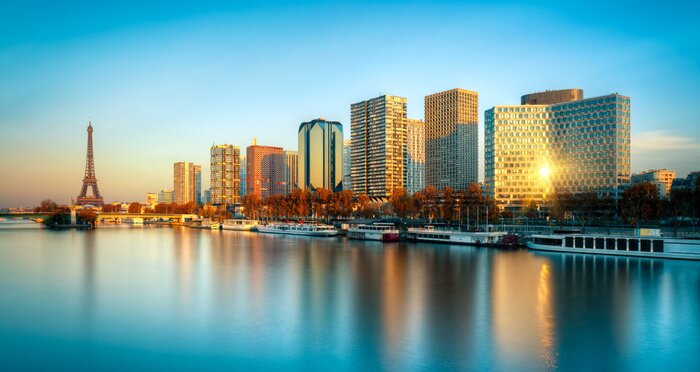 Sticker  Panorama immeubles et la Tour Eiffel